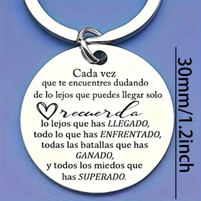 1PC Inspirational Keychain Son to Daughter My Grandson to My Granddaughter to My Sister Brother