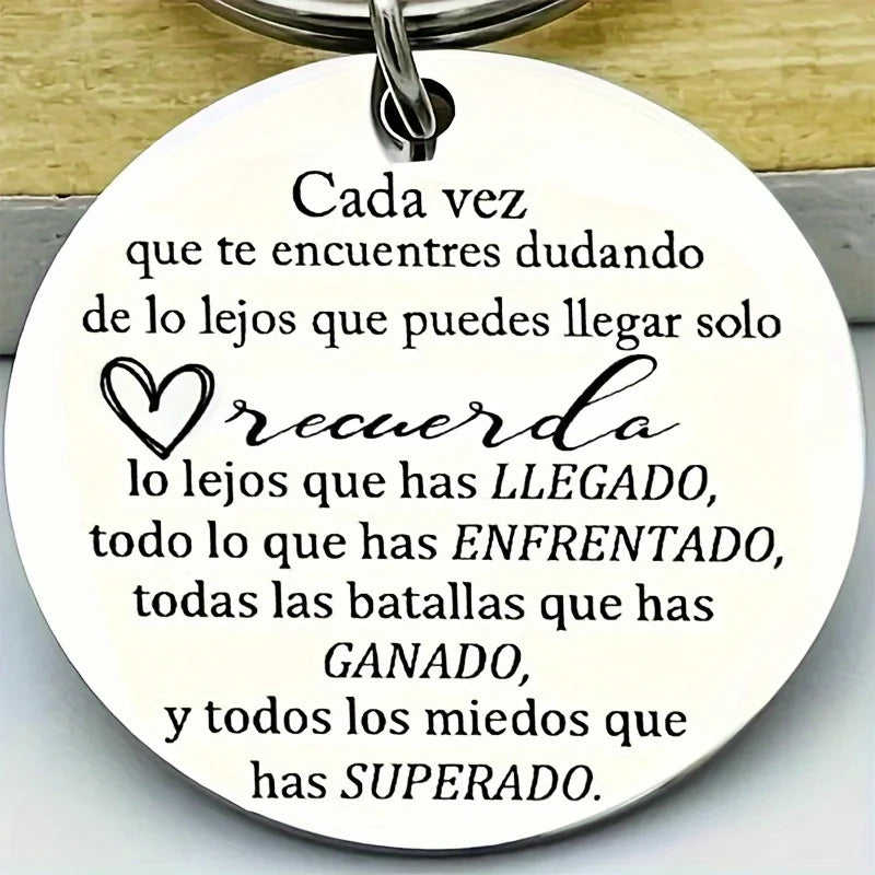 1PC Inspirational Keychain Son to Daughter My Grandson to My Granddaughter to My Sister Brother